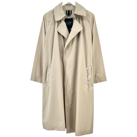 NWT Tourne De Transmission Reference Trench - Stone Gray Belted Trench Coat